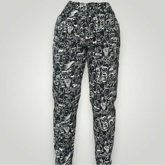 Moschino Jeans Black Scribble Faces Pants ♠️